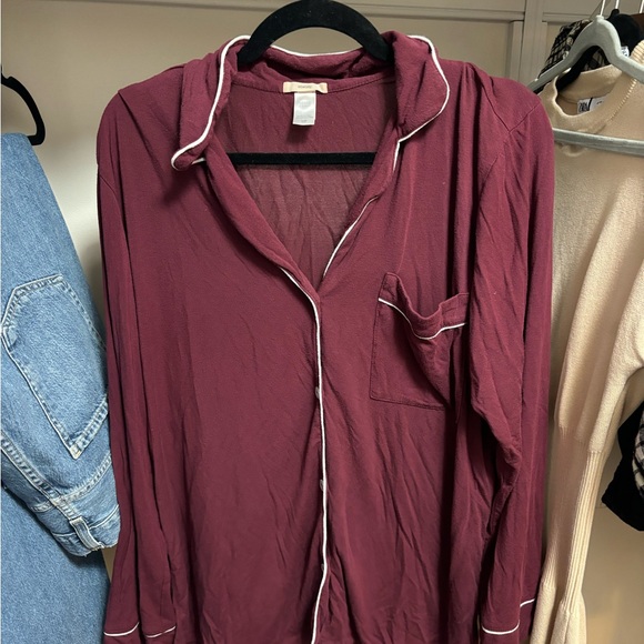 Eberjey red JUST THE SHIRT - Picture 2 of 2